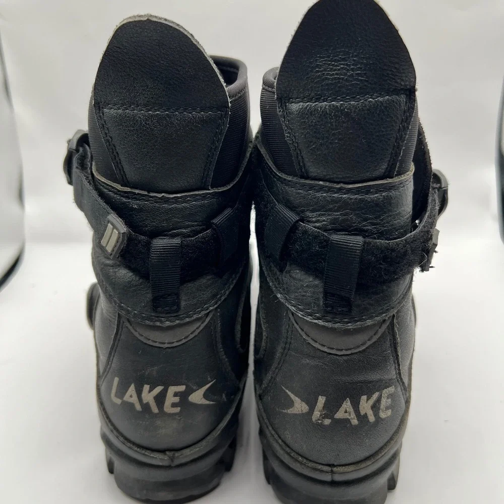 Lake MXZ303 Winter Cycling Boots Black Leather BOA Vibram MTB Mens 10 Subzero